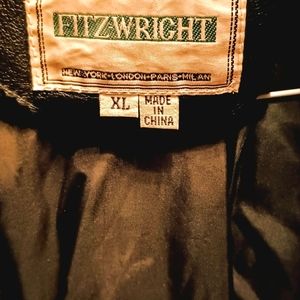 VINTAGE FITZWRIGHT MENS LEATHER TRENCH COAT XL